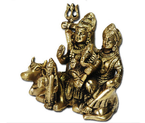 Shiv Parivaar Antique brass idol - Rudradhyay