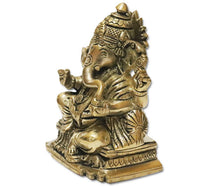 Load image into Gallery viewer, Lord Ganesha Antique brass idol - Rudradhyay