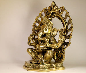 Ganpati Maharaj Pure Brass Idol