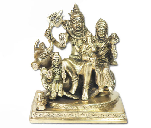 Shiv Parivar pure brass idol (2kg) - Rudradhyay