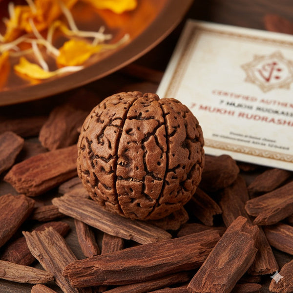 7 Mukhi Rudraksha: Benefits, Powers, and Wearing Guide