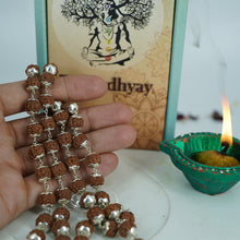 Load image into Gallery viewer, 5 Mukhi Rudraksha Mala - German Silver - Rudradhyay