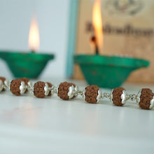 Load image into Gallery viewer, 5 Mukhi Rudraksha Mala - German Silver - Rudradhyay