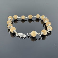 Load image into Gallery viewer, Clean Bead Tulsi Bracelet - Silver Capping