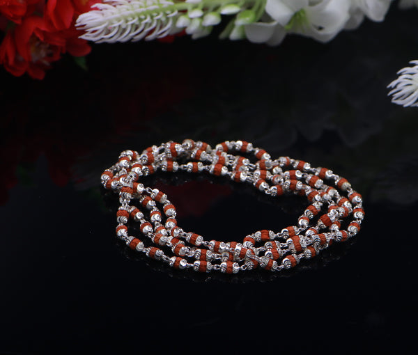 108+1 beads Rudrani Mala Pure Silver – Rudradhyay