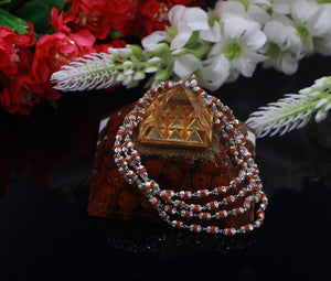 108+1 beads Rudrani Mala - Pure Silver