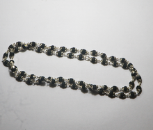 Load image into Gallery viewer, Black Bead Tulsi Mala - Pure Silver(90% silver content)