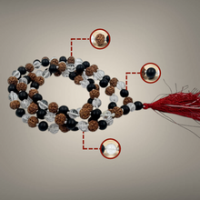 Load image into Gallery viewer, Rudraksha, Sphatik &amp; Karungali Mala - Rudradhyay