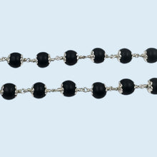 Load image into Gallery viewer, Karungali Mala - German Silver Capping - Rudradhyay