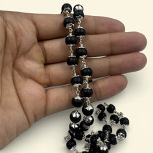 Load image into Gallery viewer, Karungali Mala - German Silver Capping - Rudradhyay