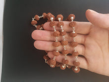 Load image into Gallery viewer, 54+1 beads 9 Mukhi Rudraksha Mala with Silver capping - Rudradhyay