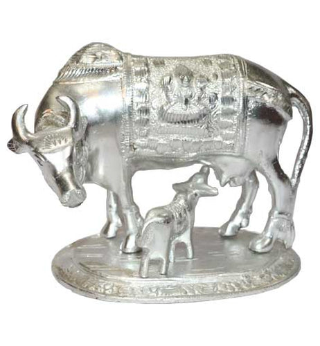 Cow with her Calf Idol - Home Decorative Showpiece - Rudradhyay