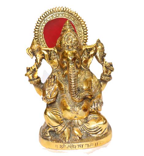 Ganesh Idol - Ganpati brass idol - Ganpati home decoration showpiece - Rudradhyay