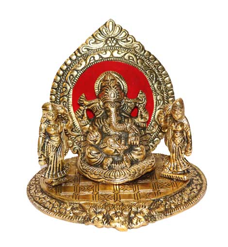 Ganesh idol - Ganpati brass idol - Pooja decoration sculpture - Rudradhyay