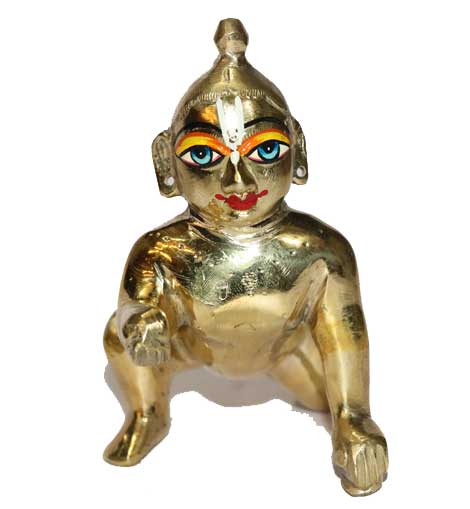 Laddu Gopal idol - Little Gopal Brass idol - Home decorative Showpiece - Rudradhyay