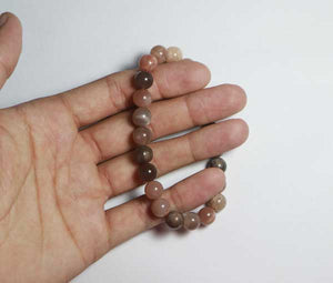 Peach Moonstone Bracelet - 23 Beads