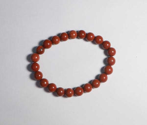 Red Jasper Stone Bracelet - 23 Beads