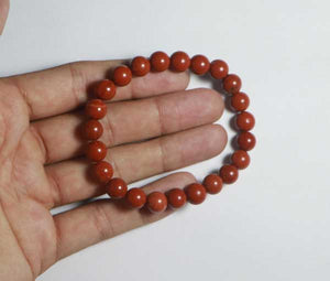Red Jasper Stone Bracelet - 23 Beads