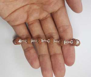 6 Mukhi Rudraksha Bracelet (Silver) - Rudradhyay