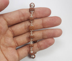 7 Mukhi Rudraksha Bracelet (Silver) - Rudradhyay