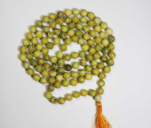 Serpentine Stone Mala - 108 Beads