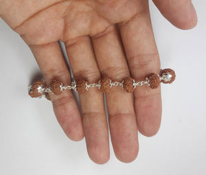 9 Mukhi Rudraksha Bracelet (Silver) - Rudradhyay