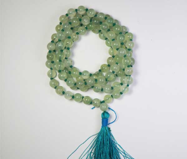 Burmese Jade Prehnite Mala, 108 Bead