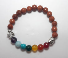Load image into Gallery viewer, Sandstone 7 Chakra Bracelet - Rudradhyay