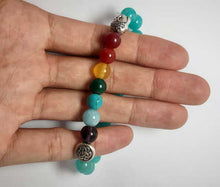 Load image into Gallery viewer, 7 Chakra Amazonite stone bracelet - Rudradhyay