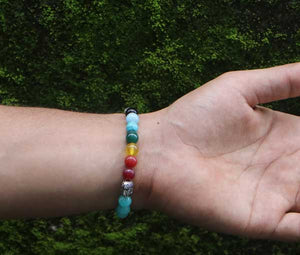 7 Chakra Amazonite stone bracelet