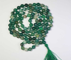 Green Agate Stone Mala - 108 Beads