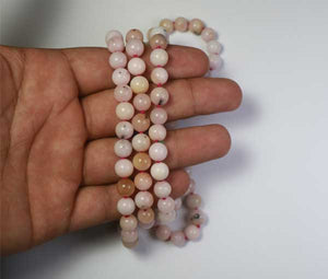 Pink Stone Opal Mala - 108 Beads