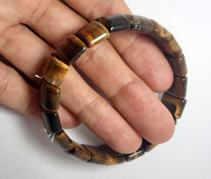 Rectangular Shaped Tiger Stone Bracelet - Rudradhyay