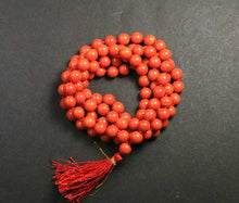 Load image into Gallery viewer, Coral Stone Mala (taiwanese)