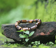 Load image into Gallery viewer, Cylindrical &amp; Spherical Shaped Tiger Stone Bracelet