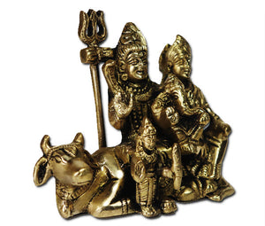Shiv Parivaar Antique brass idol - Rudradhyay