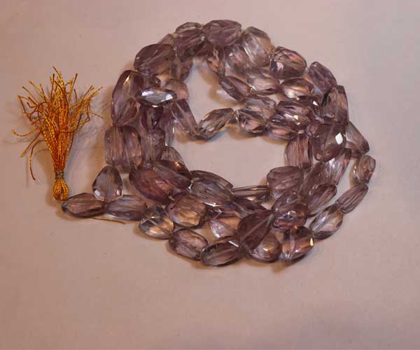 489ct 100% pure Amethyst mala or necklace - Rudradhyay