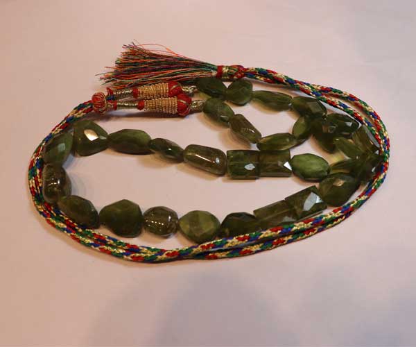 342ct 100% pure peridot stone mala or necklace - Rudradhyay