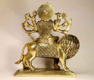 Durga Maa Pure Brass Idol