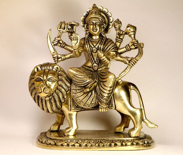 Durga Maa Pure Brass Idol