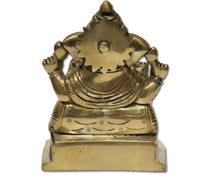Lord Ganesha Antique brass idol - Rudradhyay