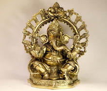 Load image into Gallery viewer, Ganpati Maharaj Pure Brass Idol