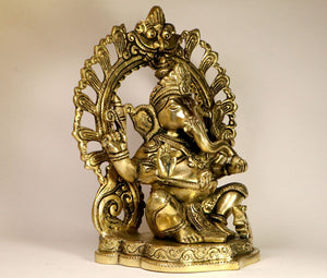 Ganpati Maharaj Pure Brass Idol