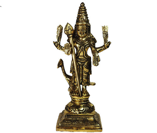 Karthikey(Murugan) pure antique brass idol - Rudradhyay
