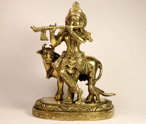 Lord Krishna Pure Brass Idol