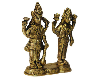 Laxminarayan pure brass idol - Rudradhyay