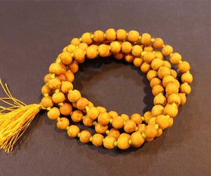 Pure Haldi mala - Turmeric Mala 108+1 beads - Rudradhyay