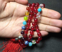 Load image into Gallery viewer, Red stone 7 chakra mala - Rudradhyay