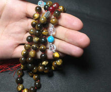 Load image into Gallery viewer, Tiger stone 7 chakra mala - Rudradhyay
