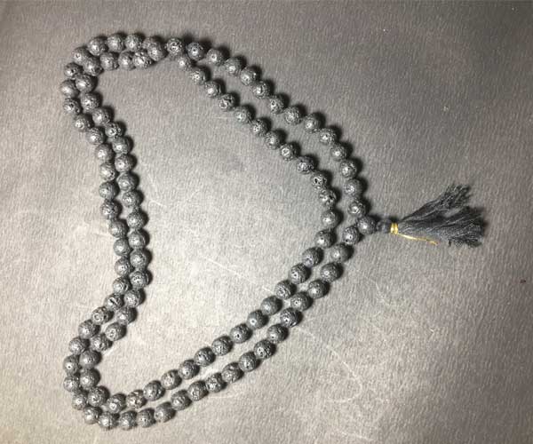 Lava beads mala - Rudradhyay